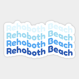 Rehoboth Beach Wave Design Sticker